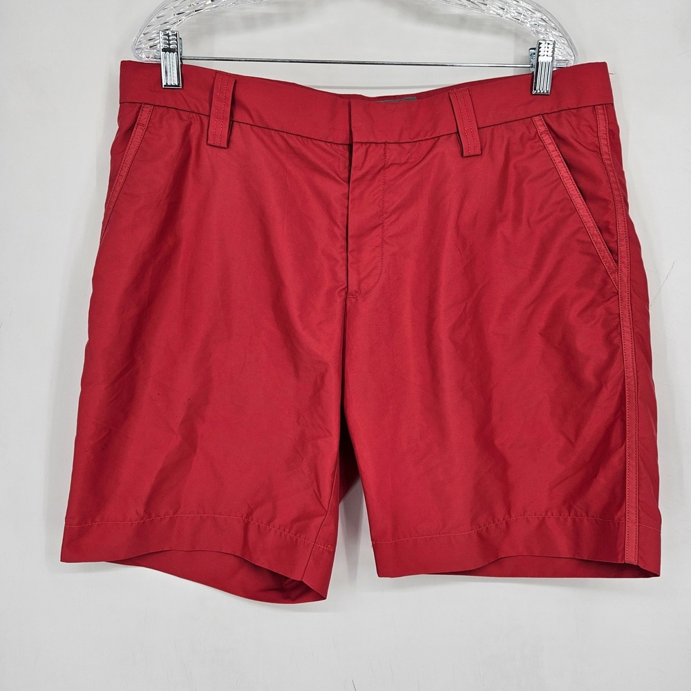 J Lindeberg Shorts Mens 36 32 Activewear Athleisure Casual Chino Fiery Red